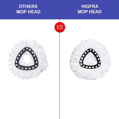 Higfra Spin Mop Replacement Heads 4 Pack