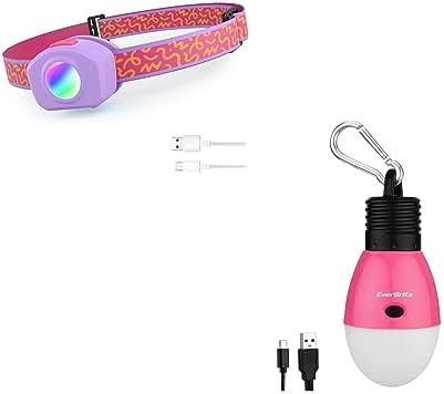 EverBrite Rechargeable LED Headlamp for Kids with RGB Mode