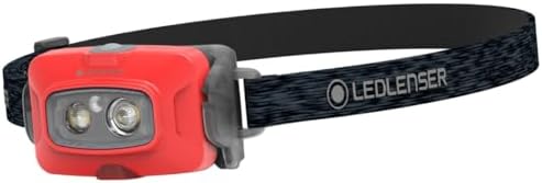 Red Sub Light Recharged LED Headlamp for Trail Use Small Waterproof
