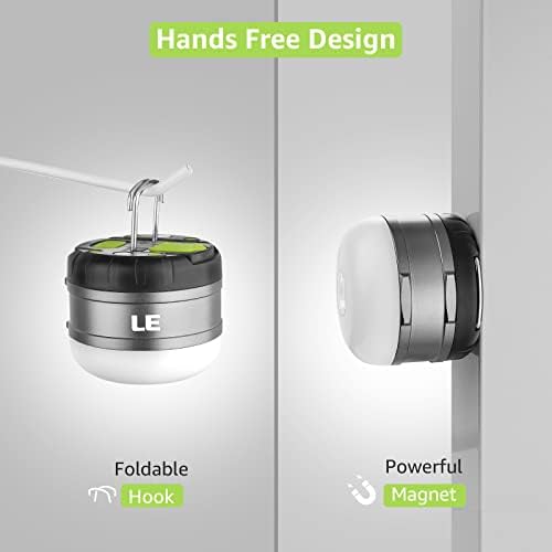 Lighting EVER LE LED Camping Lantern with 5 Modes and Power Bank