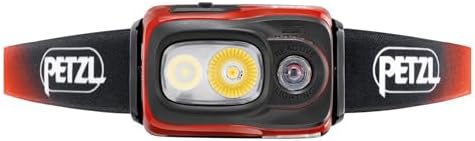 PETZL Swift RL Headlamp Orange Rechargeable Durable Energy-Efficient Night Vision Mode Options
