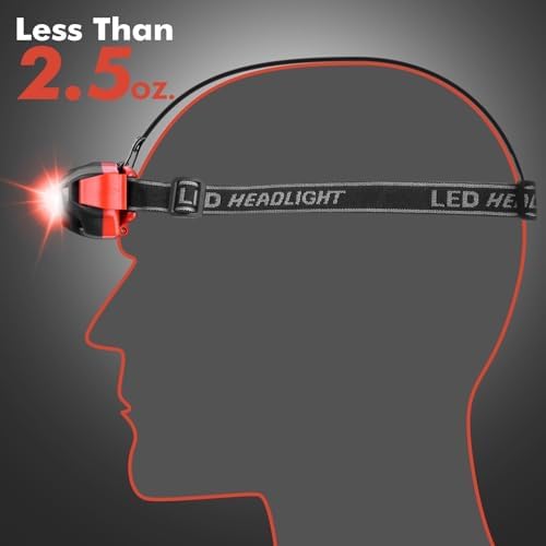 KunHe Red LED Headlamp 2-Pack