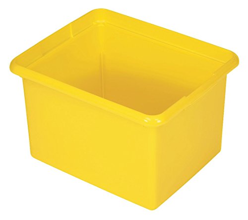 Compact Durable 30 Quart Organizing Bin Yellow