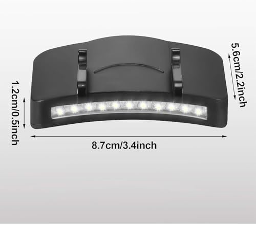 Mudder Hands-Free Clip-On LED Lights for Hats 2-Piece