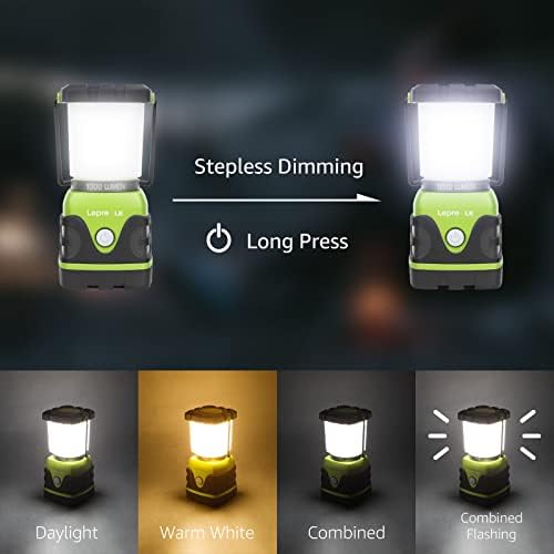 1000LM LED Camping Lantern with 4 Modes Waterproof Bright