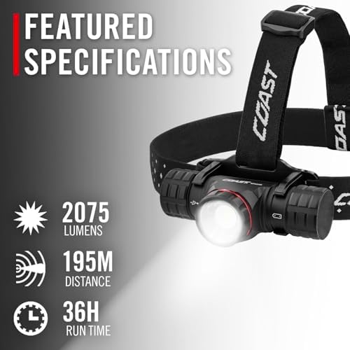 Coast XPH34R Rechargeable Dual Power Headlamp