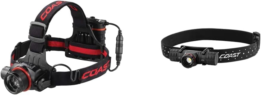 Coast HL8R Rechargeable Pure Beam Focusing Headlamp 800 Lumens Long-Lastingadjustable Beam