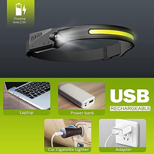 3-Piece Rechargeable LED Headlamp Set with 230 Beam
