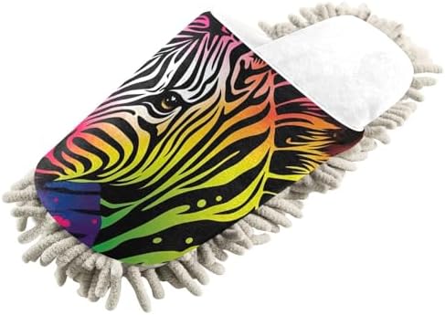 White Zebra Mop Slippers for Floor Cleaning