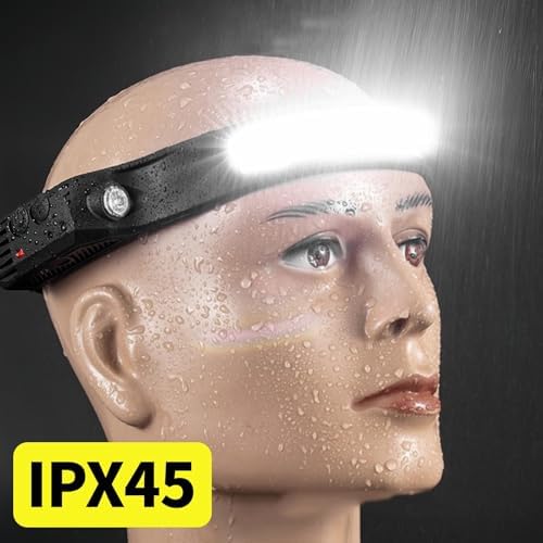 230 Wide Beam Rechargeable Headlamp for Camping Fishing Hiking
