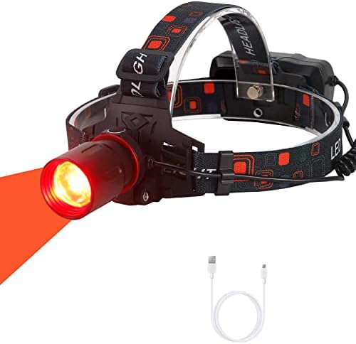 Bright Red Headlamp for Hunting and Astronomy