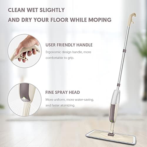 Efficient Steam Mop with Microfiber Pads for Wet Dry Cleaning