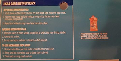 Mr Clean Durable Microfiber Refill for Wet Dry Mopping