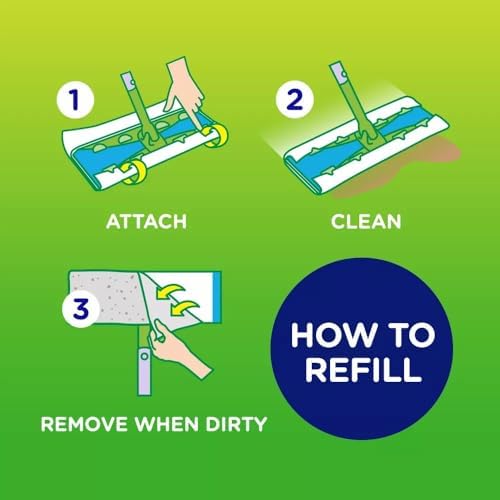 Swiffer X-Large Disposable Mop Cloths - Large Durable Soft and Hypoallergenic