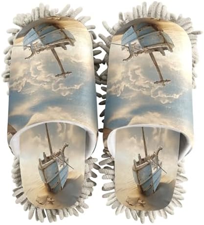 Zhirexin Microfiber Mop Slippers for Men Women Comfortable Cleaning Shoes