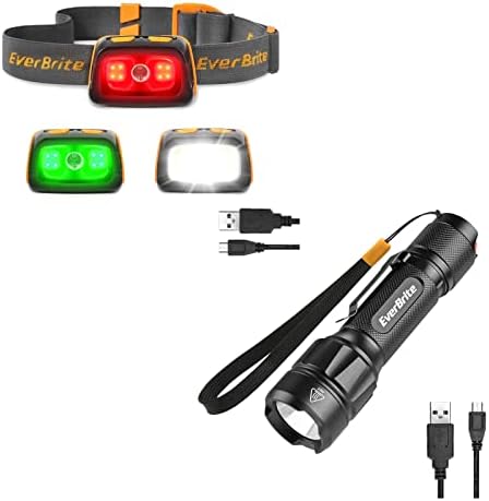 EverBrite Rechargeable Headlamp - Memory Mode Tactical Flashlight