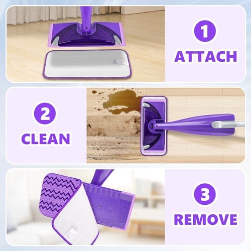 6-Pack Reusable Mop Pads for Swiffer Wet Jet Mops