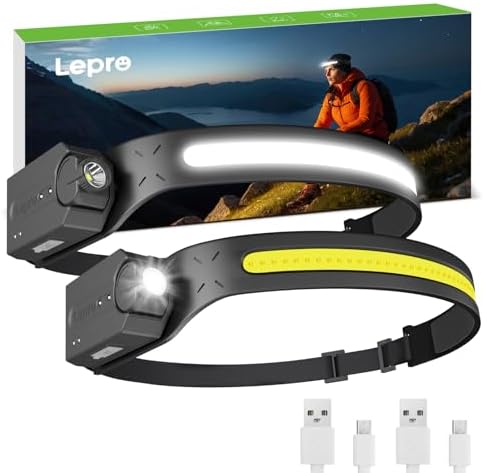 Lepro LED Headlamp - Super Bright Rechargeable