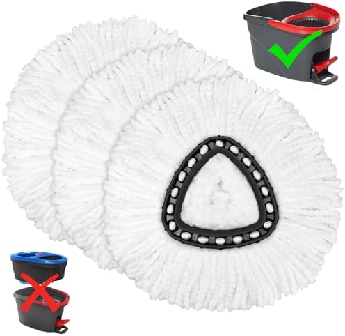 3-Piece Mop Heads Microfiber Easy to Use