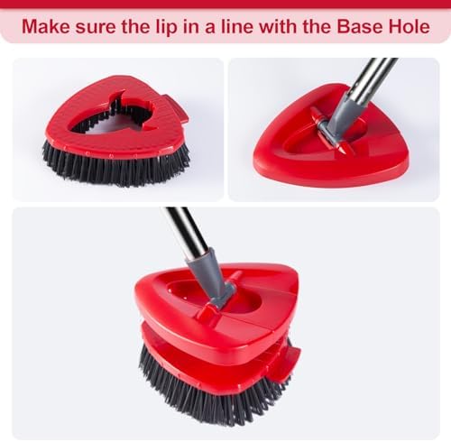 Perfect Scrub Brush for Bathroom Kitchen with Easy Mop Head Base