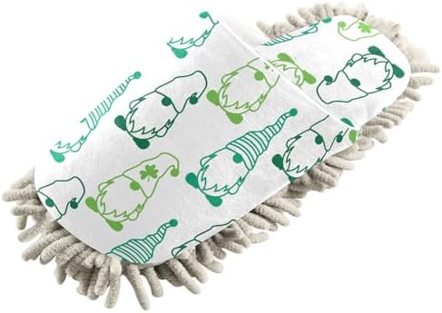 St Patricks Day Gnome Mop Slippers