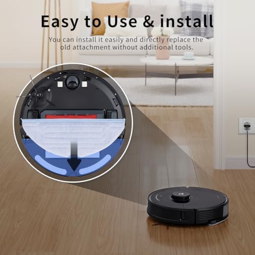 Roborock Robot Vacuum Set with 4 Microfiber Mop Cloth Pads