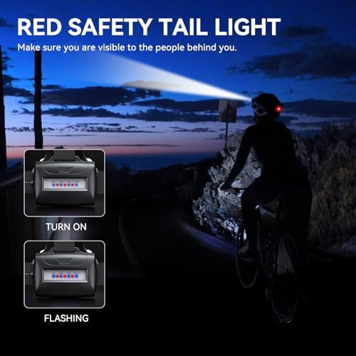 WdtPro Dual Rechargeable Headlamp with 3 Modes and 90 Adjustment