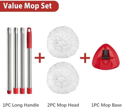 HiBaBy 2 Spin Mop Set Compatible with OCedar Mop