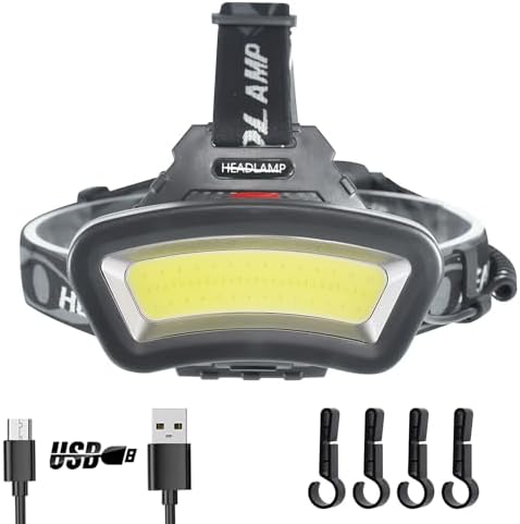 Rechargeable Headlamp withadjustable Angle for Fishing Construction