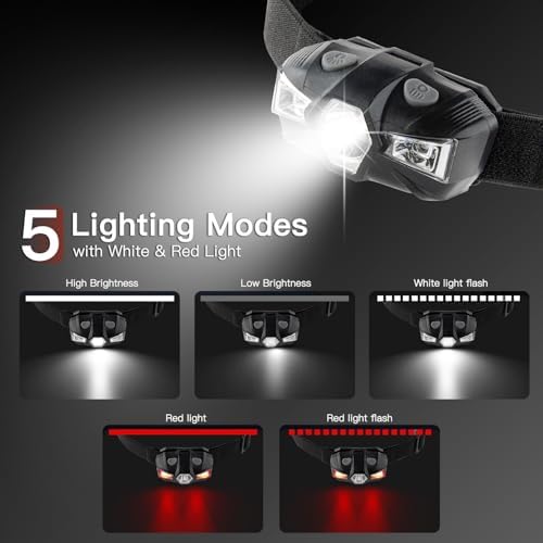 30-Pack LED Headlamp Red Light Perfect for Emergencies