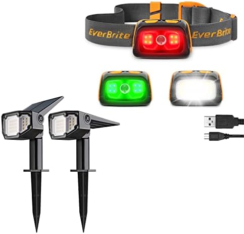 EverBrite Dual-Light Solar Headlamp for Camping Hiking