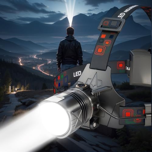 Ultra Bright Rechargeable LED Headlamp with Motion Sensor