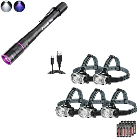 EverBrite 5-Pack LED Headlamp Pen Flashlight