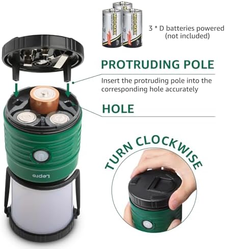 Lepro Lantern camping light Emergency Battery-Powered LED