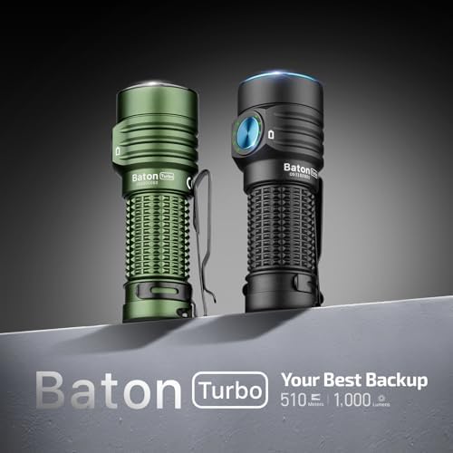 OLIGHT Perun 3 Rechargeable Headlamp BatonTurbo Bundle Handheld Flashlight