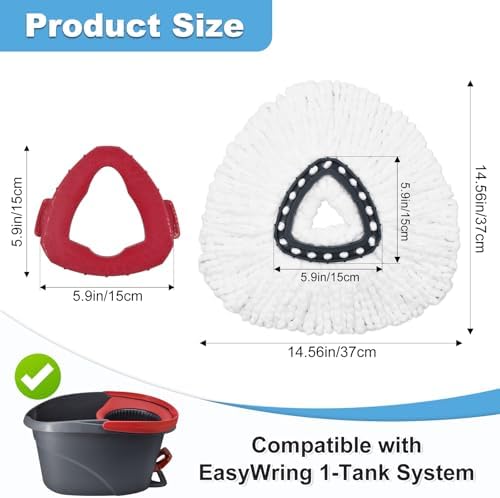 Ocedar Spin Mop Heads Replacement - 2-Piece Set