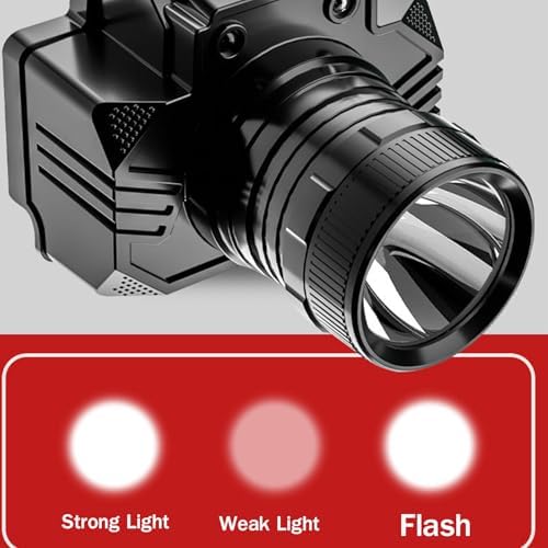 QVK Super Bright Rechargeable Headlamp for Camping Running Climbing