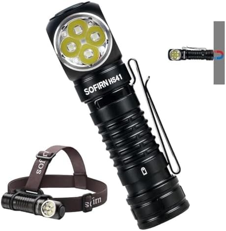 4000 Lumen Rechargeable Headlamp with 9 Light Modes and IP68 Waterproofing