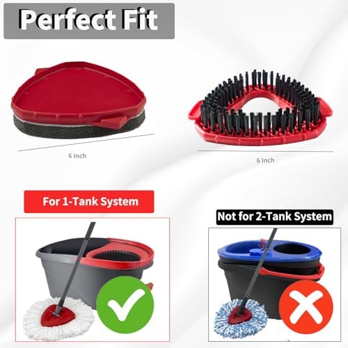 Scrub Brush Attachment for O-Cedar Spin Mop 1 Tank System