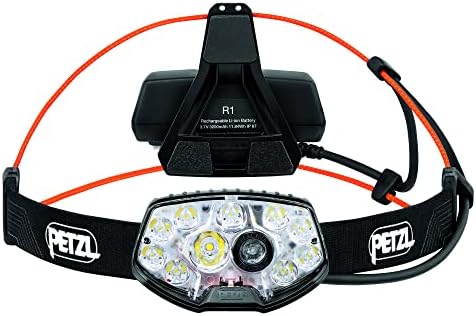 PETZL NAO RL Headlamp Black Compact NATO Positioned BL