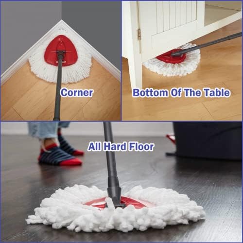 Higfra Spin Mop Replacement Heads 4 Pack