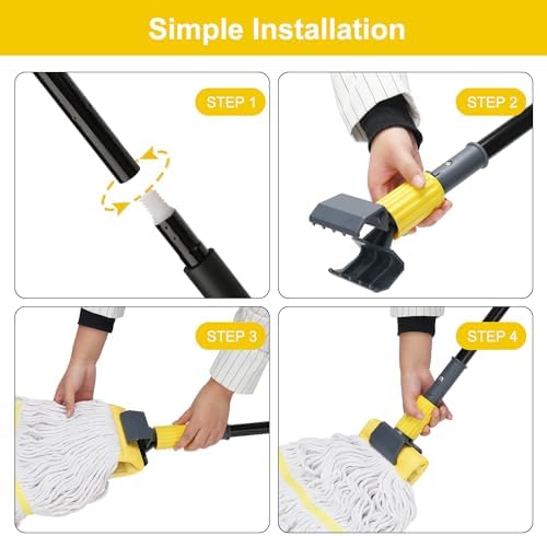 KeFanta Metal Mop Handle Durable Commercial Heavy Duty Mop Stick