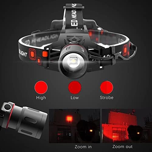 Bright Red Headlamp for Hunting and Astronomy