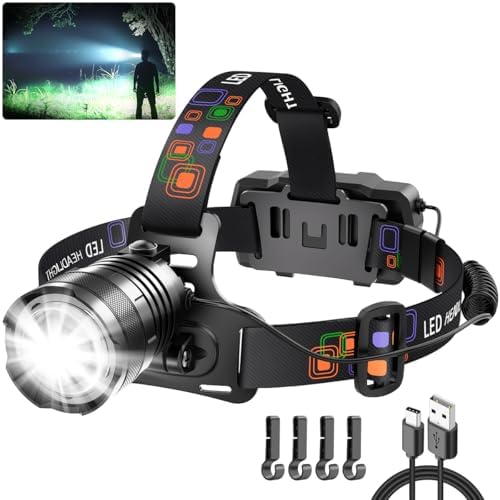 Bright Adjustable Headlamp - Rechargeable Reliable