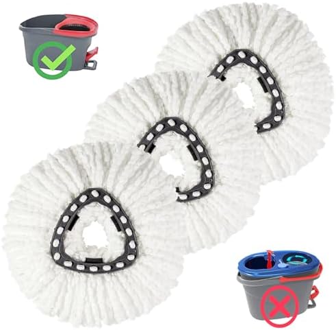 3-Pack Mop Heads Replacement for Cedar Spin Mop