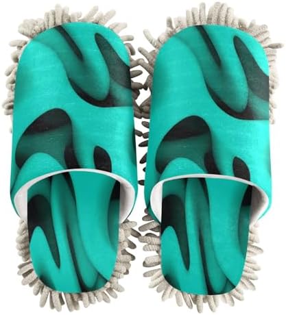 Zhirexin Green Texture Cleaning Slippers