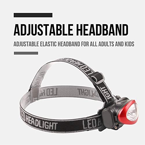 10-Pack 12 LED 3 Mode Portable Headlamp Durable Outdoor Use