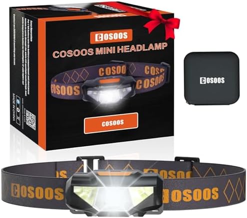 COSOOSMini LED Headlamp with Carrying Case