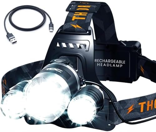 Perfect LED Head Flashlight for Camping Hunting Work