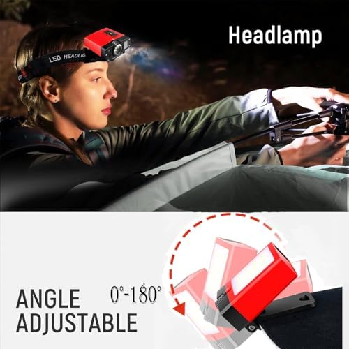 UMIONESet of Two Clip-On 800 Lumen Hat Lights with Motion Sensor